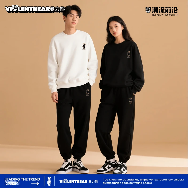 暴力熊男女款卫衣上衣加厚春秋情侣款蛇年新年长袖打底卫衣百搭款