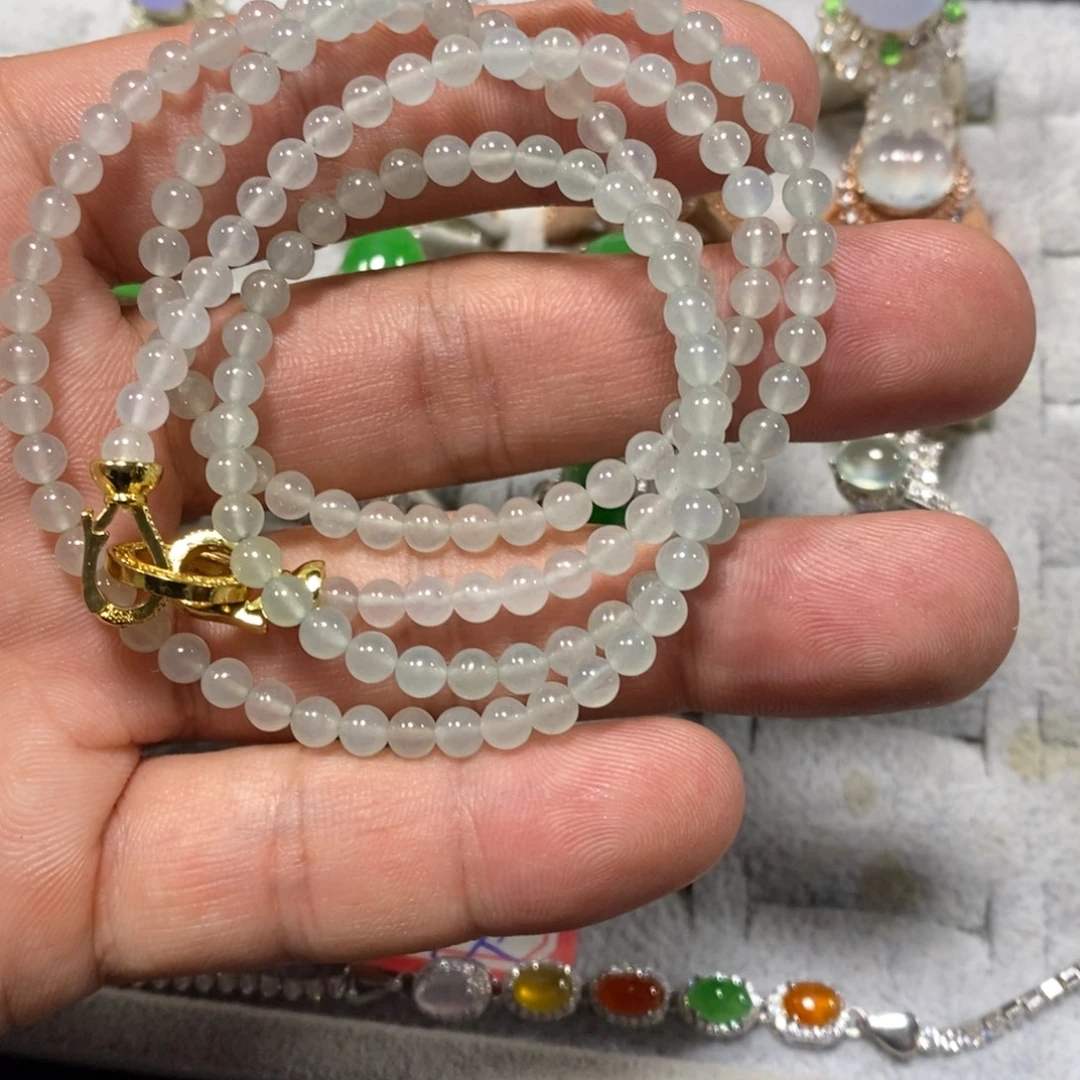 翡翠未镶嵌手链珠子