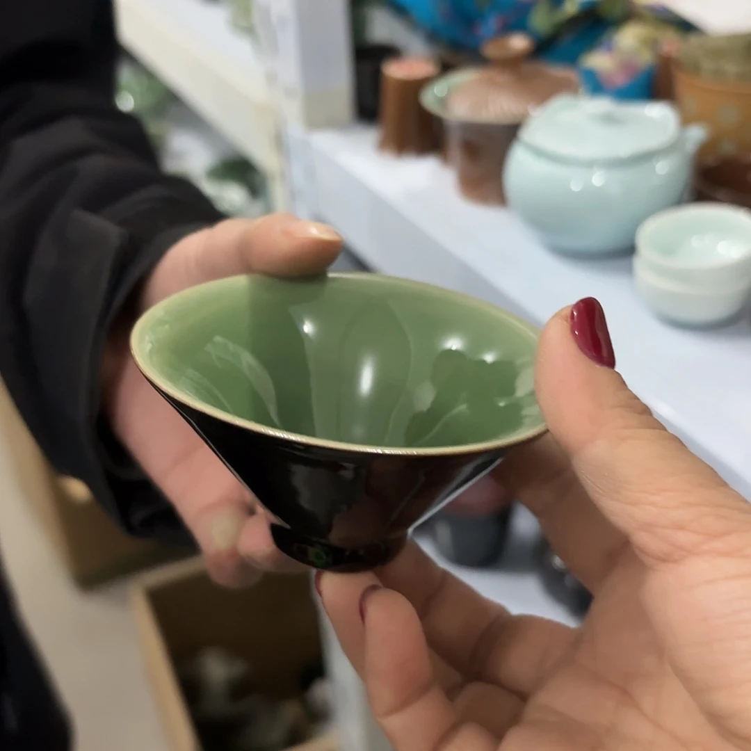 龙泉云间青瓷小米茶器