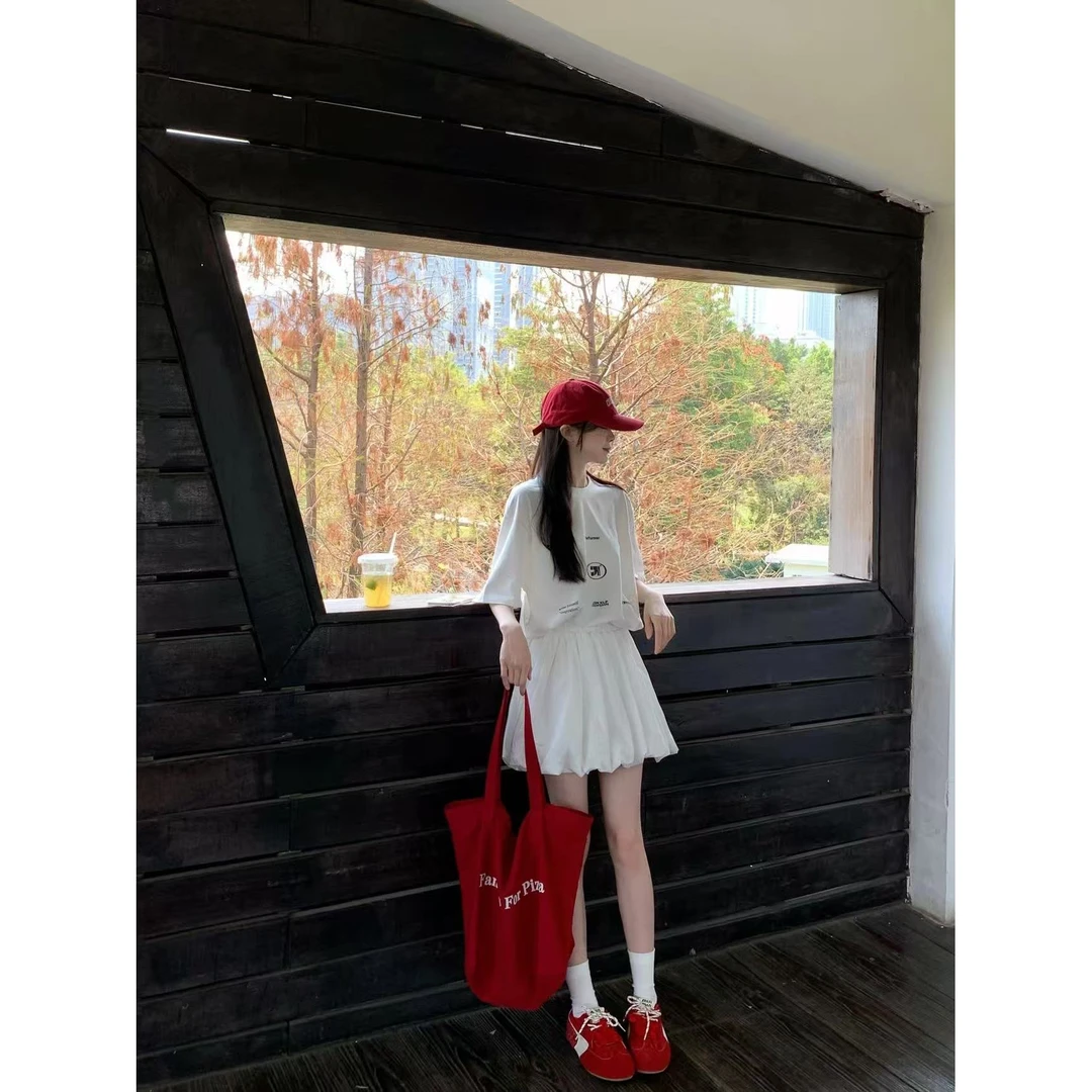 夏季穿搭酷盐系时尚减龄网红炸街可盐可甜港风复古chic两件套装女