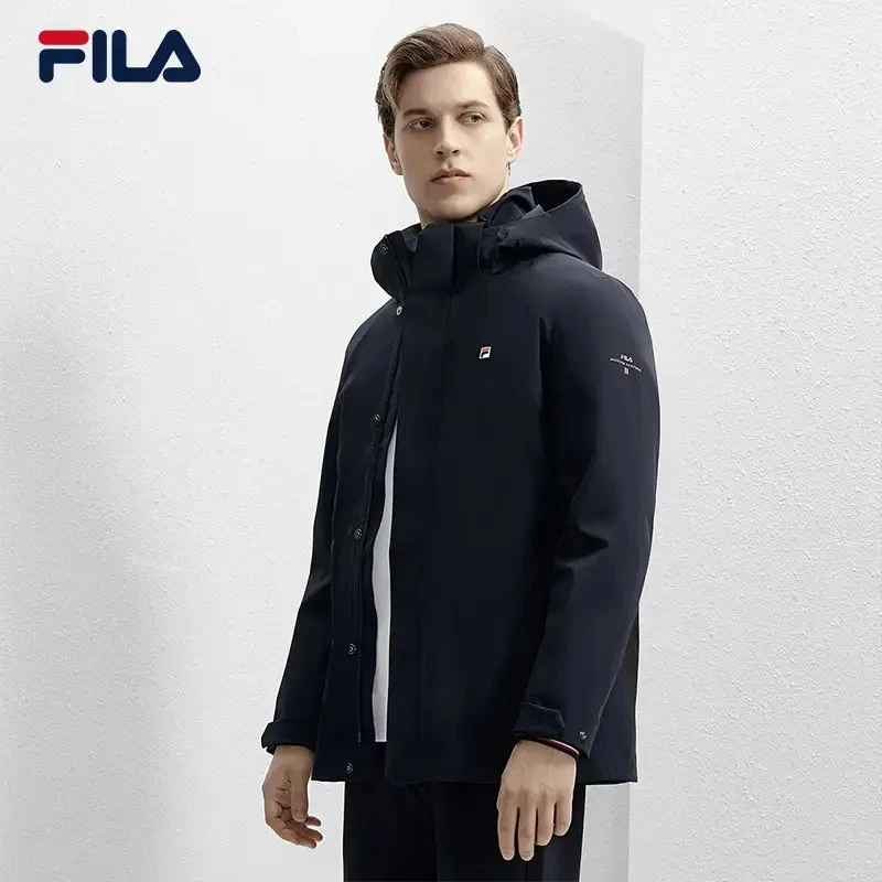 Fila/斐乐男士新雪丽棉服两件套户外防风保暖运动外套F51M543995A