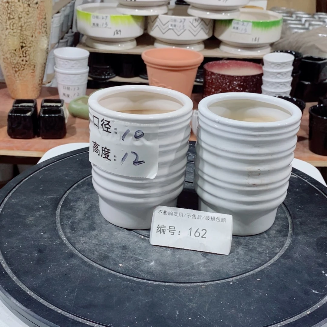 微瑕花盆-162-口10×12-2个白