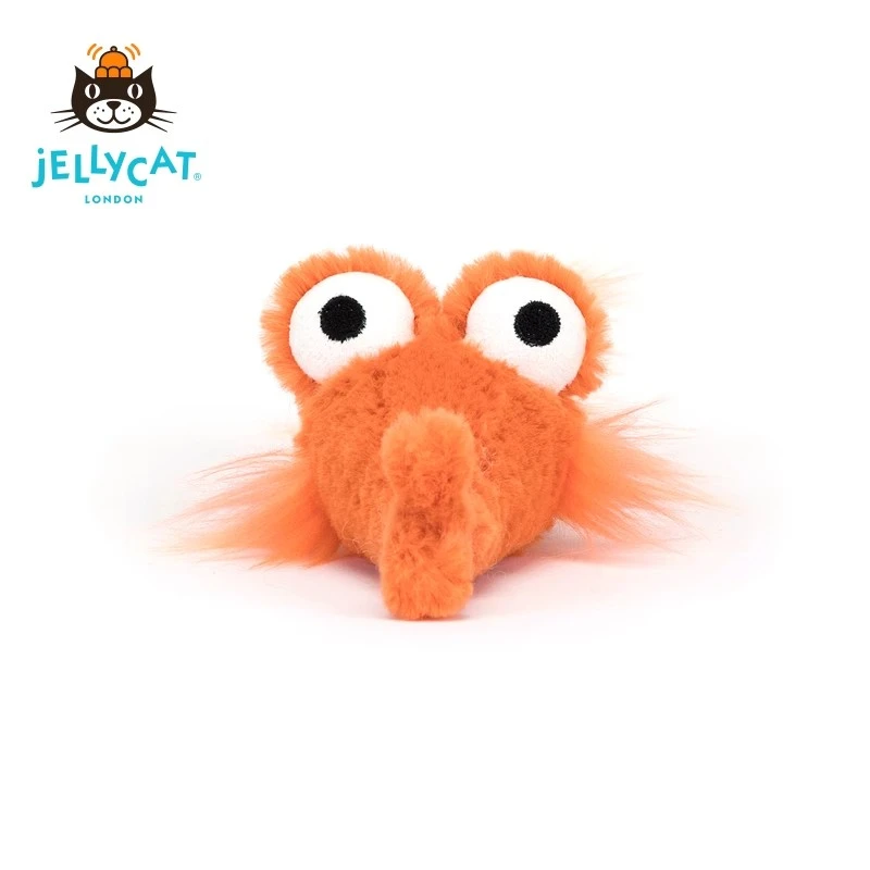 【活动中】英国Jellycat莱利条纹虾鱼亲嘴鱼毛绒柔软安抚宝宝公仔