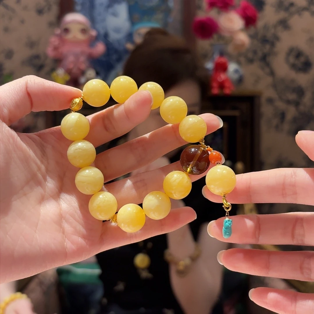 蜜蜡手串未镶嵌手串