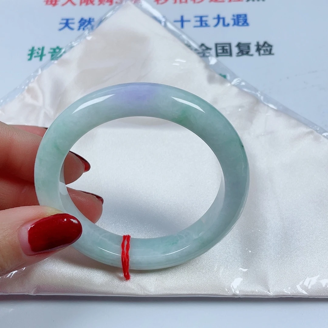 翡翠未镶嵌手镯圈口55.8宽12.8厚9.2