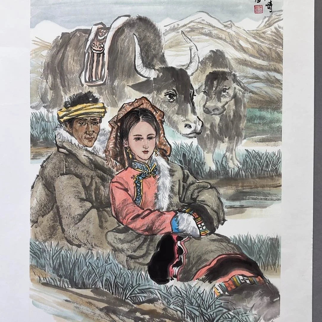 国画亲笔手绘放心去藏