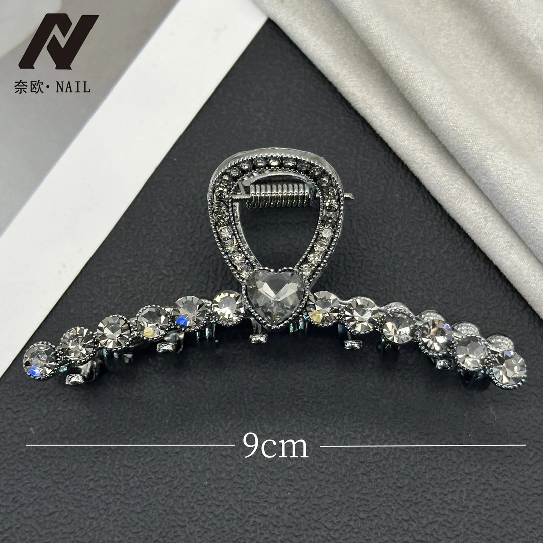 【NAIL·奈欧】设计师系列6249爱心鲨鱼夹中抓夹九厘米气质百搭