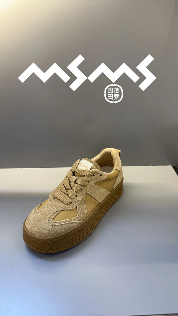 厚底增高车缝线日常春季休闲板鞋潮鞋系带复古运动鞋