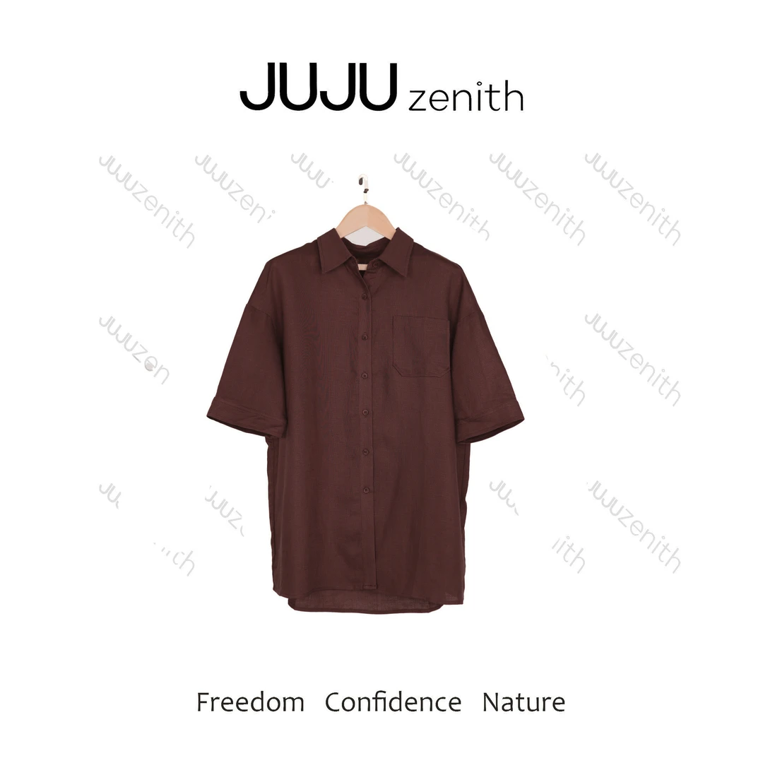 JUJU·看见风·时尚简约设计感天丝亚麻轻薄衬衫