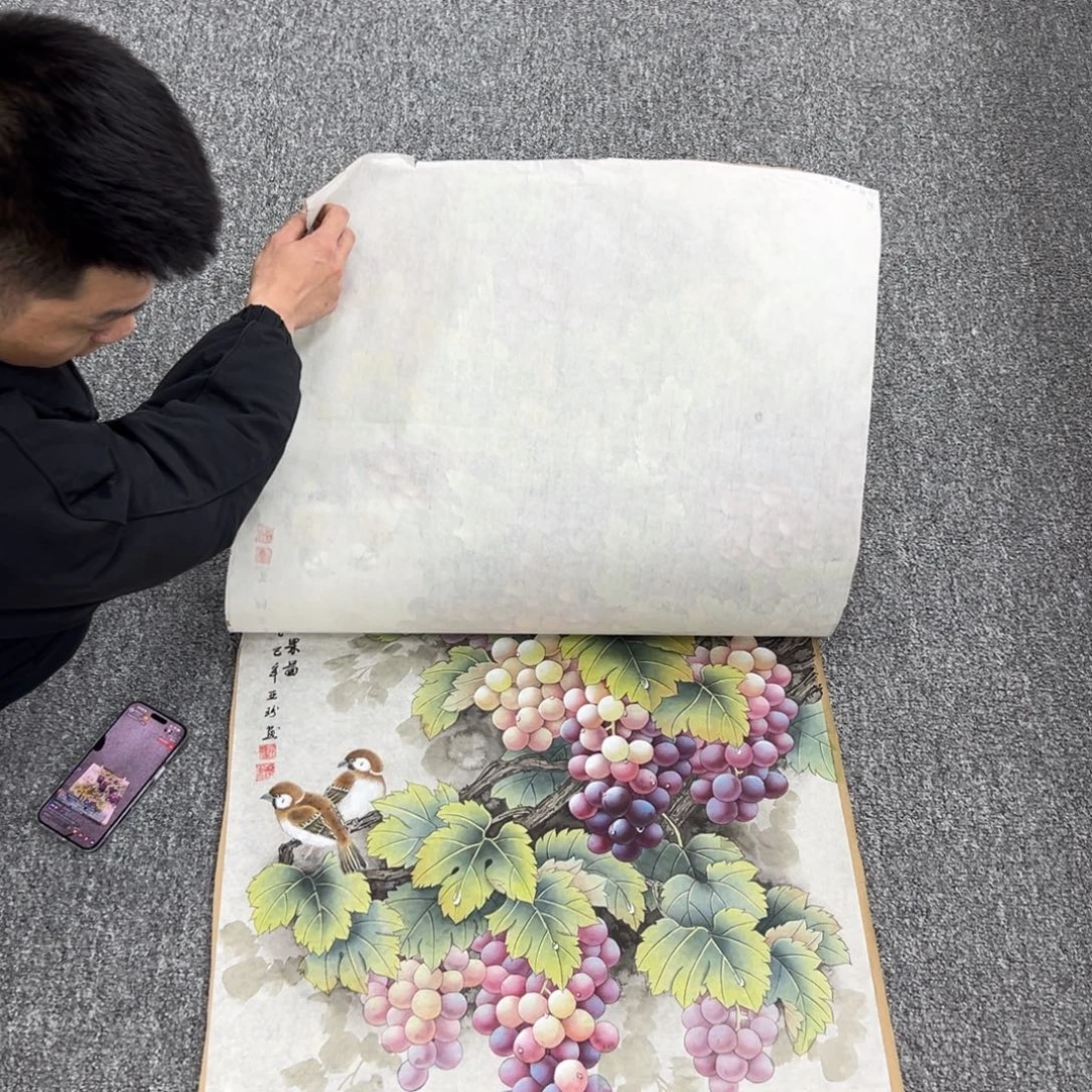 国画纯手工制作的一