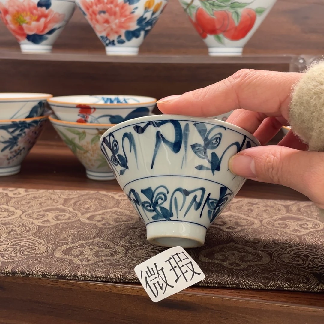 有瑕纯手绘釉下彩