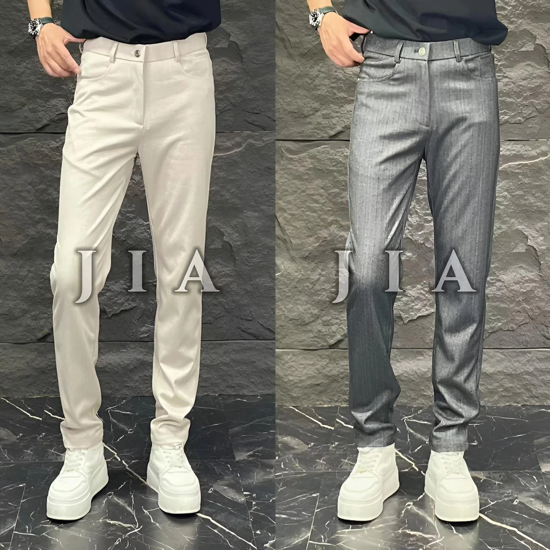 S 轻奢高品2526男士时尚百搭韩版直筒潮高街宽松纯色休闲裤