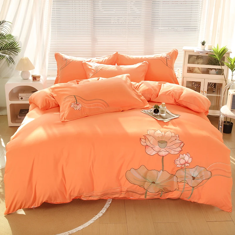 断码处理！ 80支新疆棉高端刺绣加厚磨毛亲肤轻奢小清新四件套