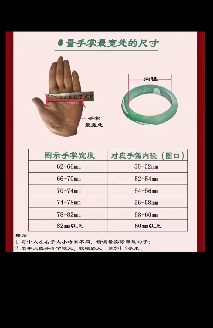 不知道带多大圈口看这里！