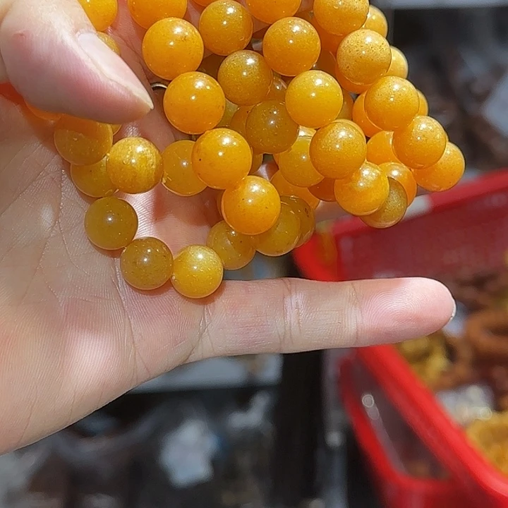 12鸡油黄手串多样性发其一