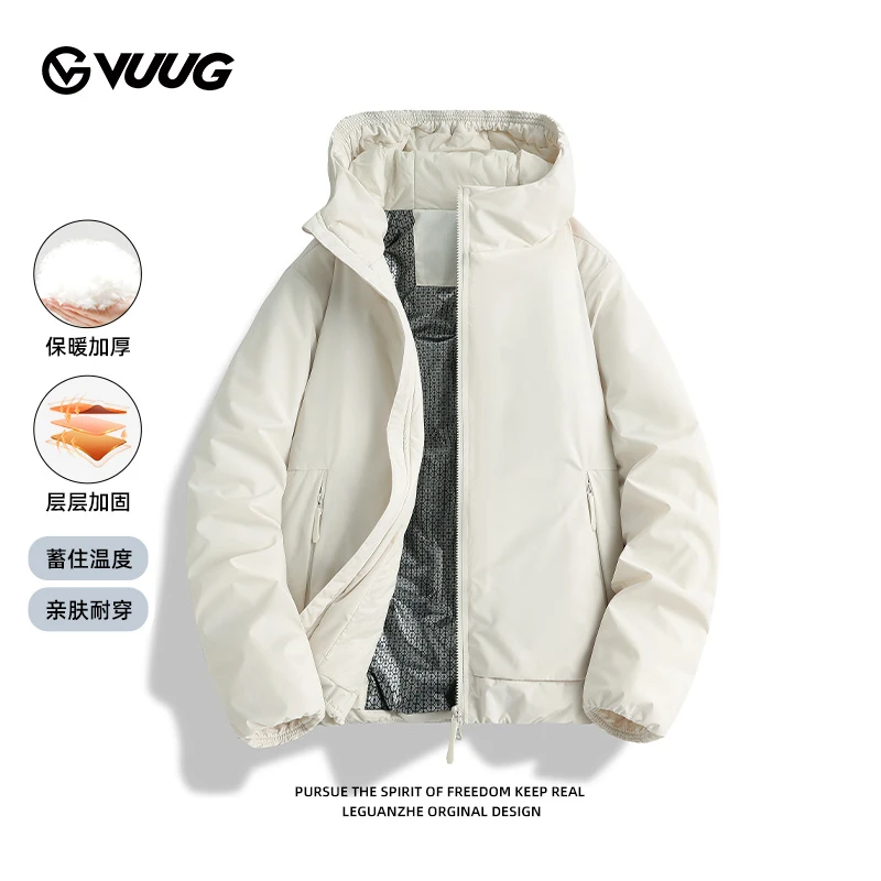 VUUG石墨烯棉服外套男款秋冬季户外防风防水保暖加厚情侣连帽棉衣