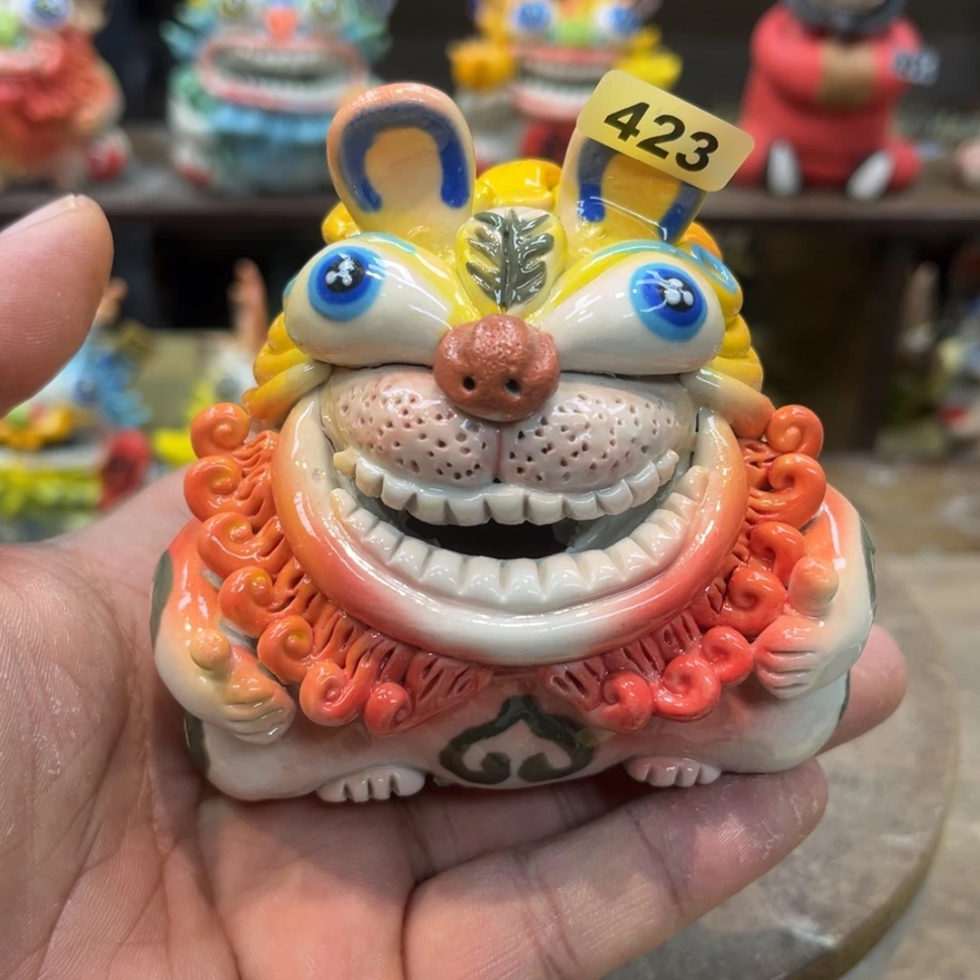 陶瓷纯手工抽象陶瓷摆件423