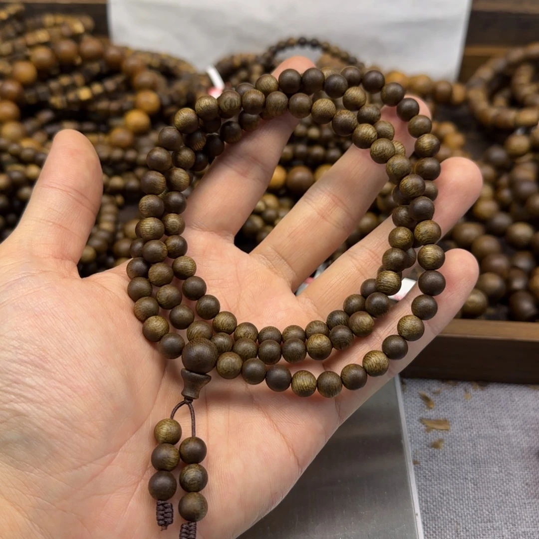 沉香碎屑沉香+07圆珠多圈海南老白棋99沉