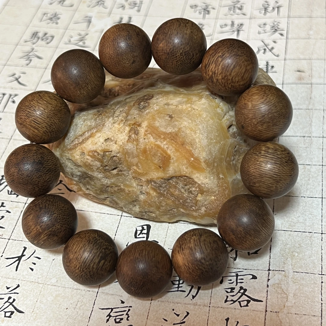 Z-331【文莱老料手串】沉香单圈18mm、50.49g