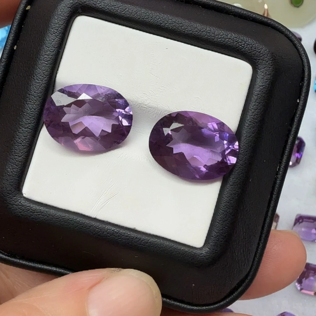 紫晶珠宝半成品未镶嵌抢购福利价多样性随机发一颗12×16
