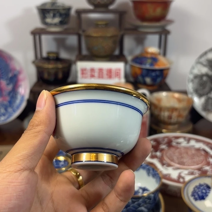 柠***黄景德镇手工手绘陶瓷