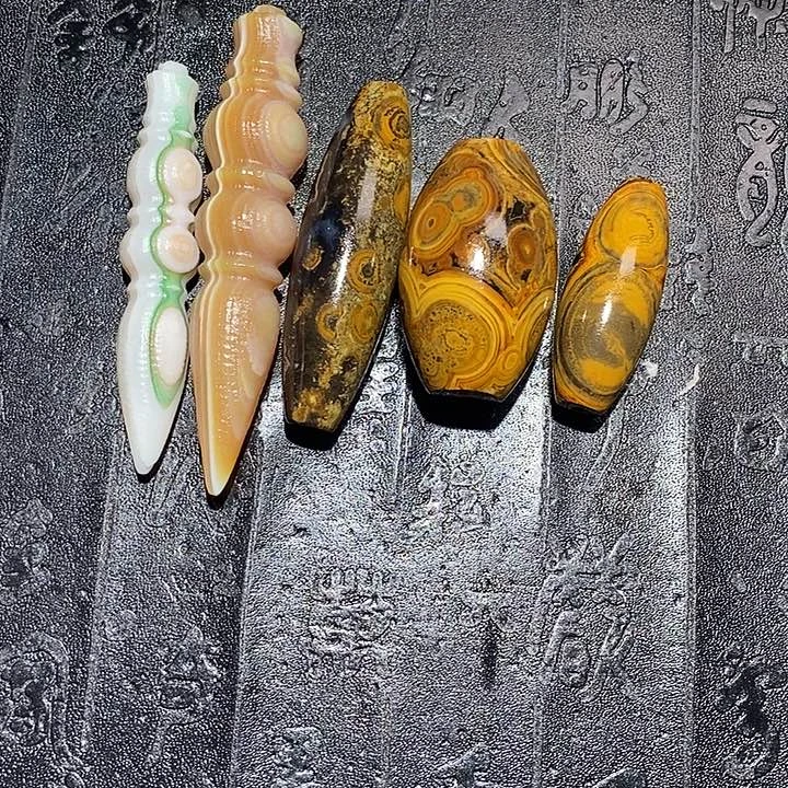 泡***麻玛瑙/玉髓合金颈饰
