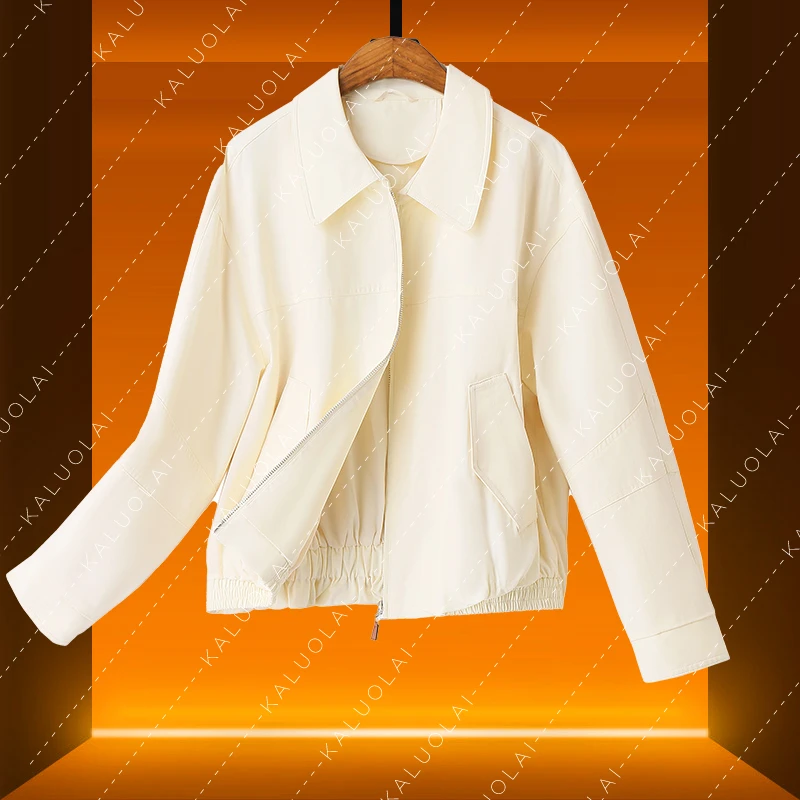 KALUOLAI/卡洛莱小个子休闲夹克短外套2025春季新款韩版时尚风衣