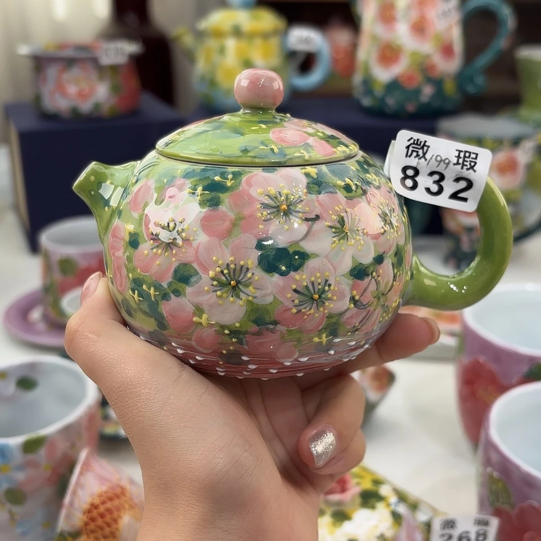 景德镇手绘高温釉下彩陶瓷茶具