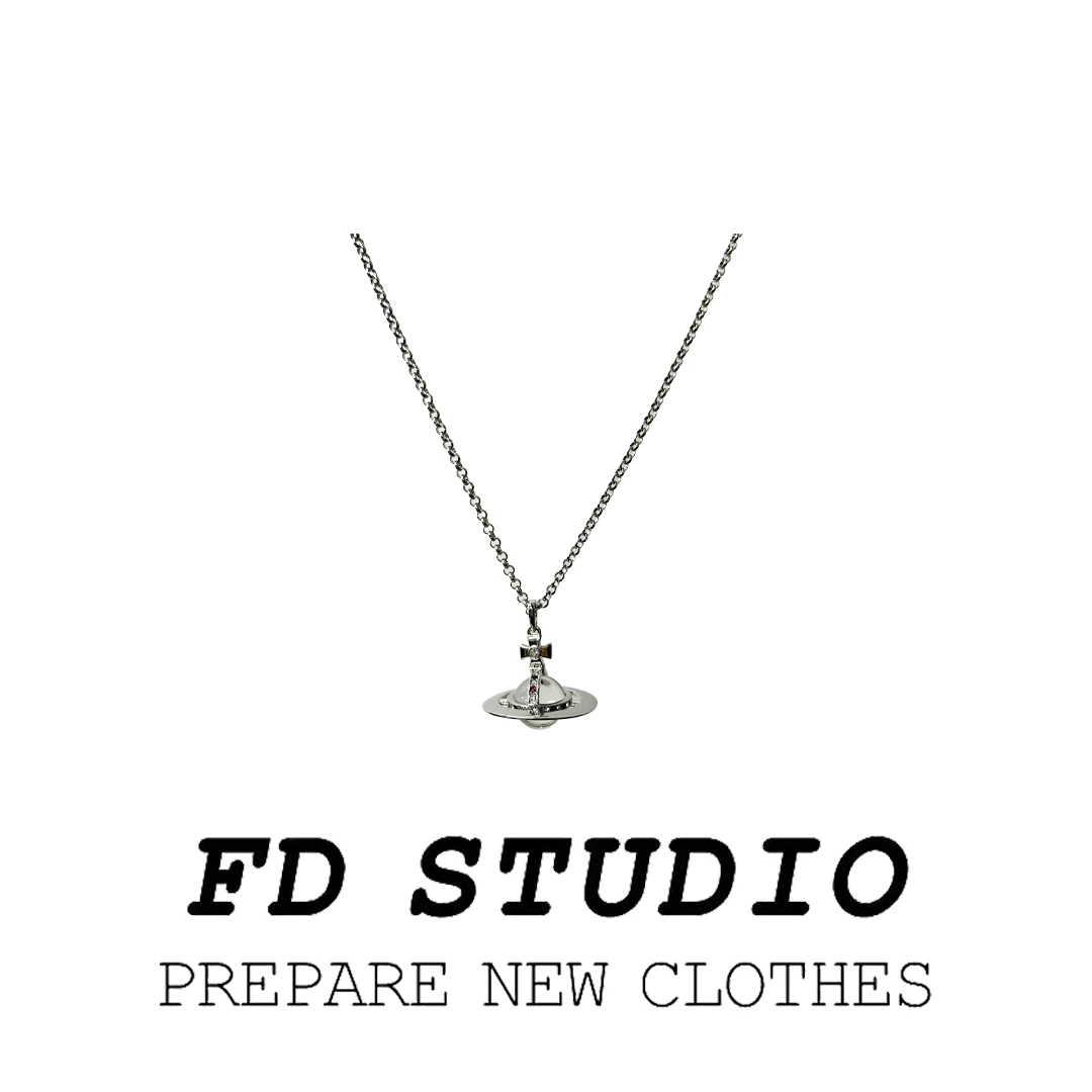 黄铜锆石项链 【梵町定制】FD50391高级设计感立体环绕复古时尚吊坠