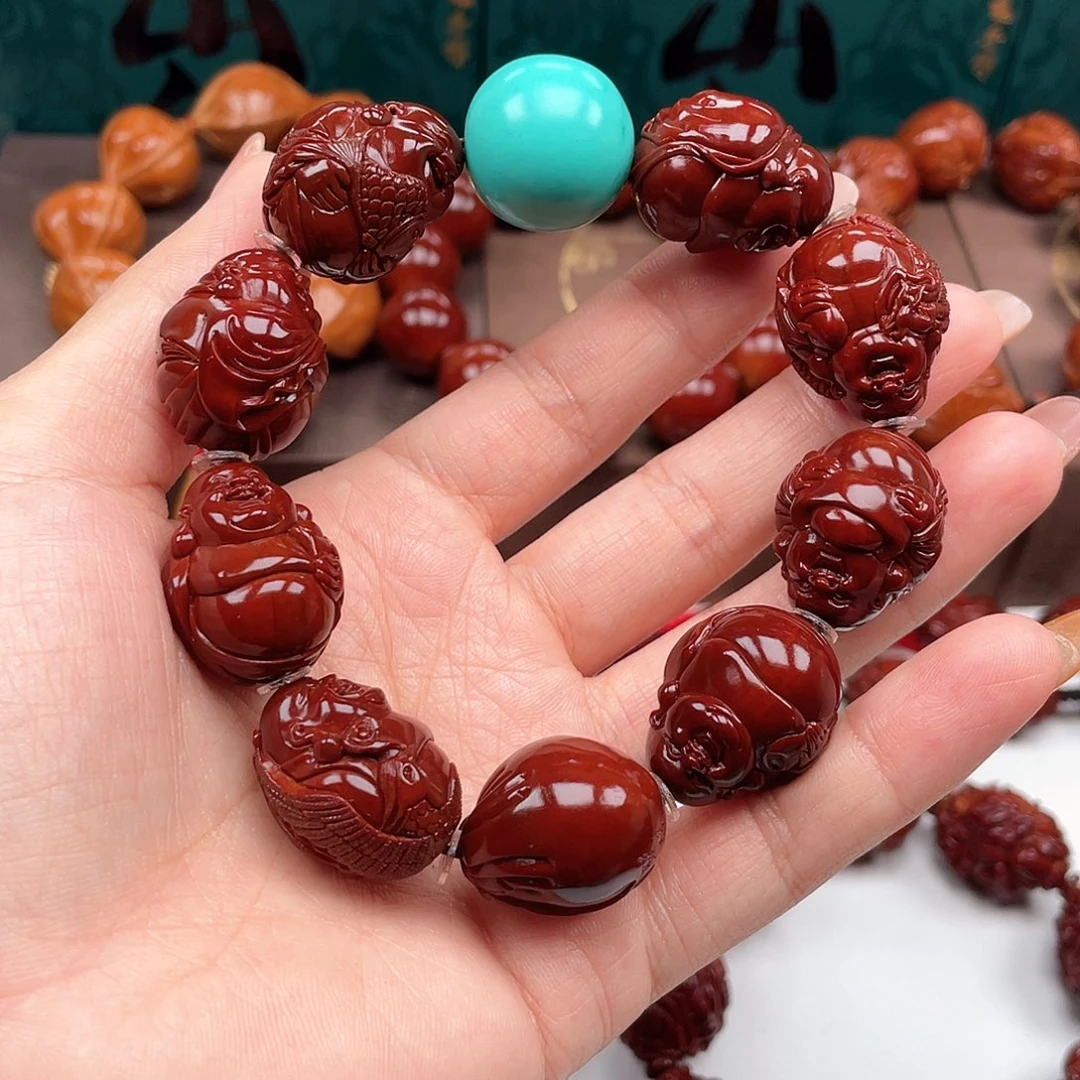 橄榄核手串大****食弥勒手串