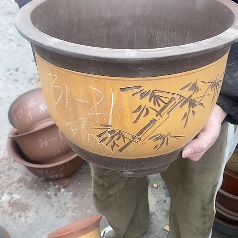 紫砂中国宜兴紫砂花盆，，