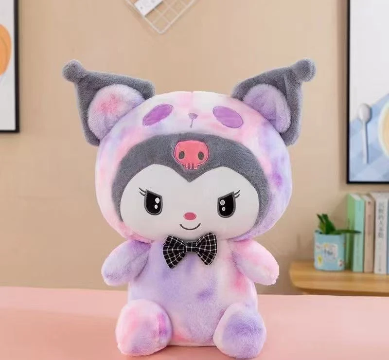 《拍一发二》炫彩三丽欧中号组合库洛米+奶龙毛绒玩具礼物