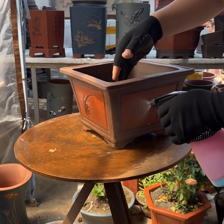 宜兴紫砂25红四方