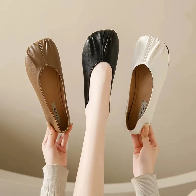 春季时尚小皮鞋英伦风软底舒适百搭款乐福单鞋2201