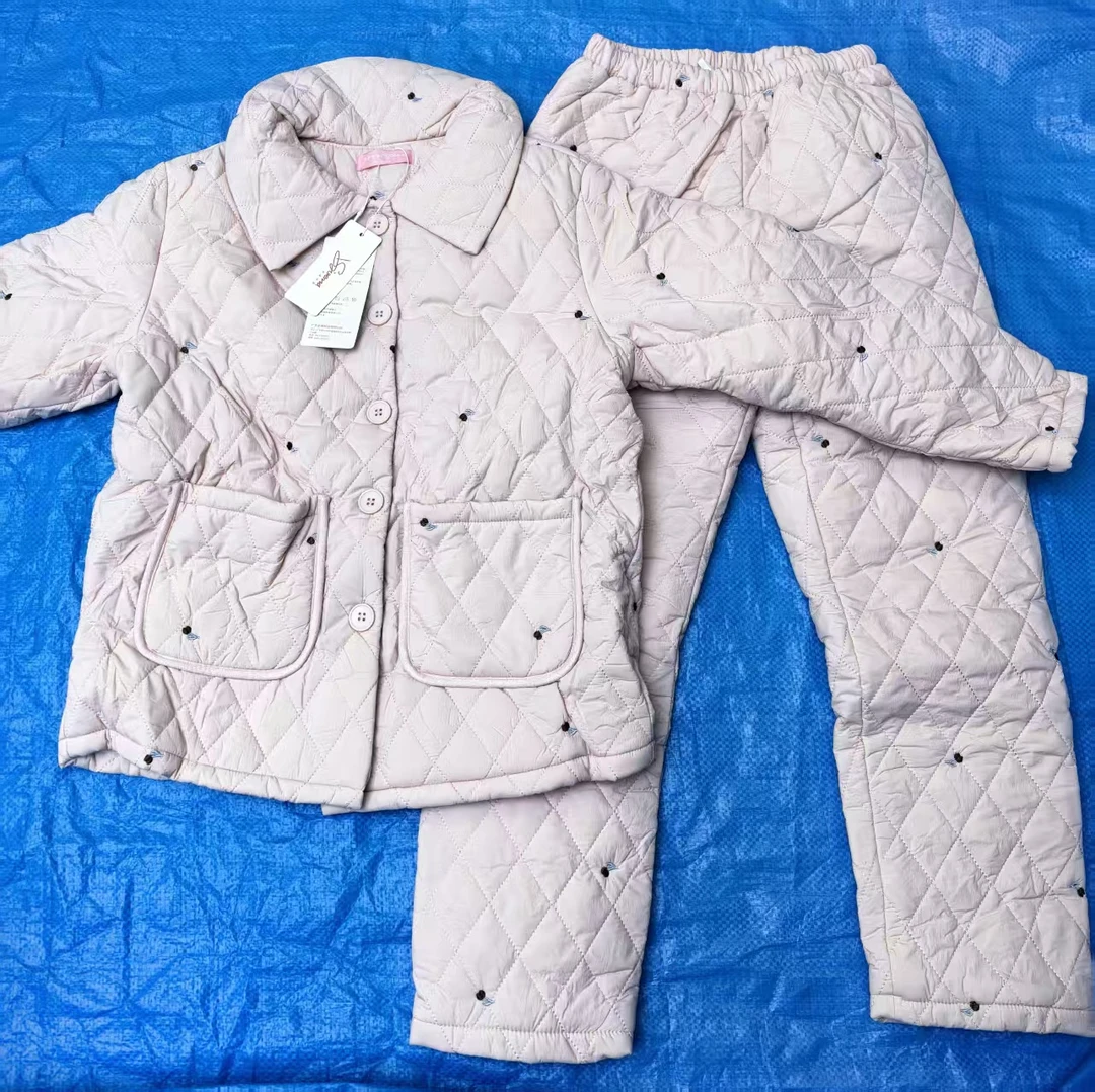 彩色品牌睡衣女士冬季夹棉家居服51843