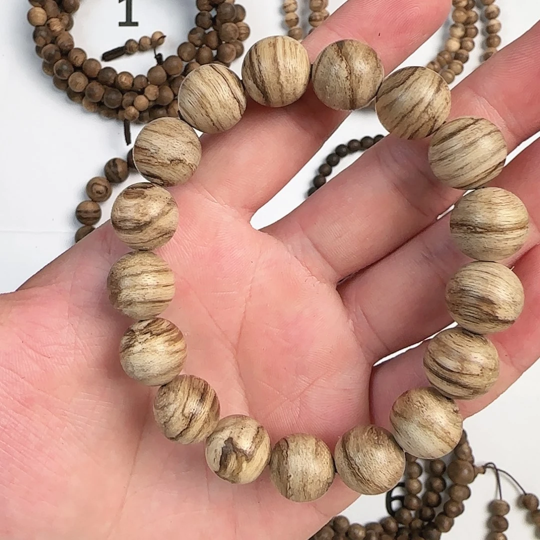 沉香手串1.3达拉干虎斑纹沉香手串