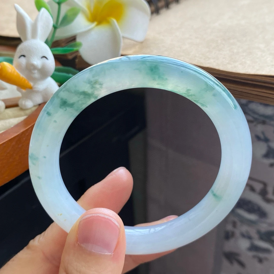 2.11批502号手镯54.7-10.1-9.5冰飘花果冻镯！有种诗意和画意感！