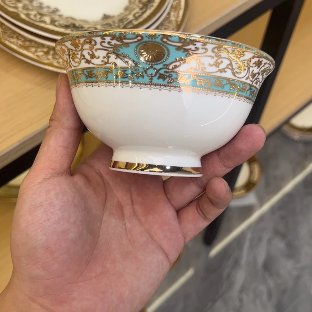 瓷片5寸高脚碗两个一单打包价