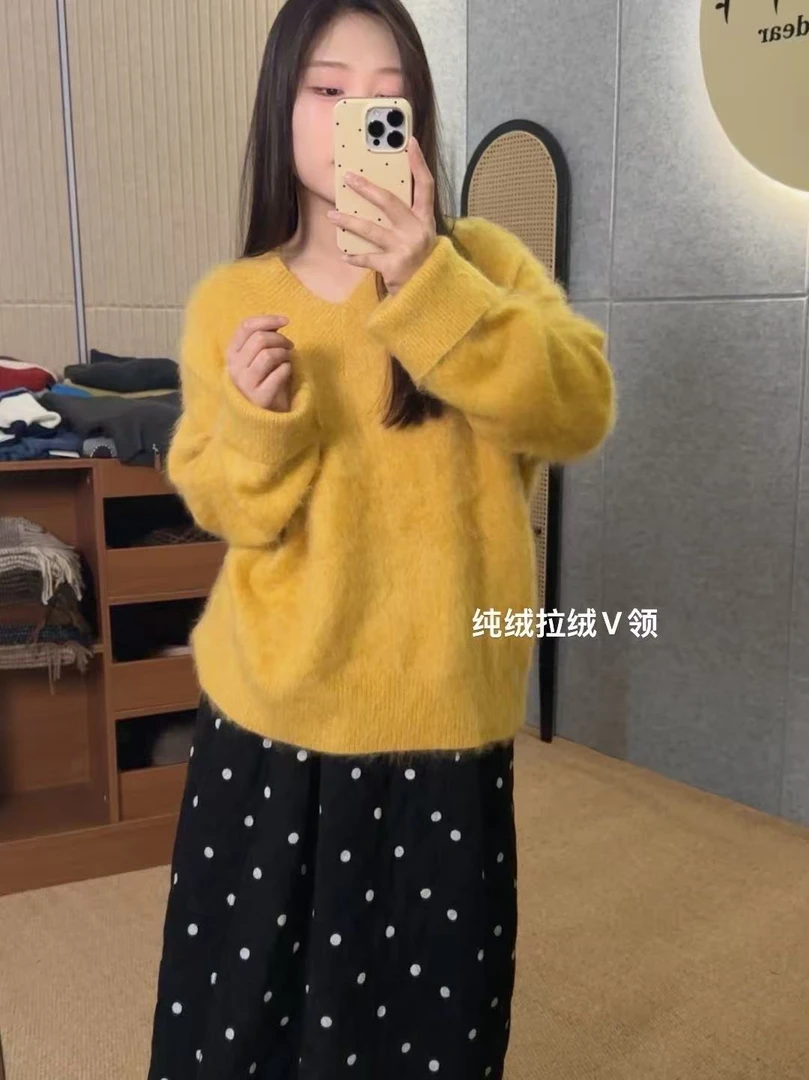 【鑫绒毛衣】常规款纯色韩版上衣时尚法式毛衫毛针织衫Y777-A807