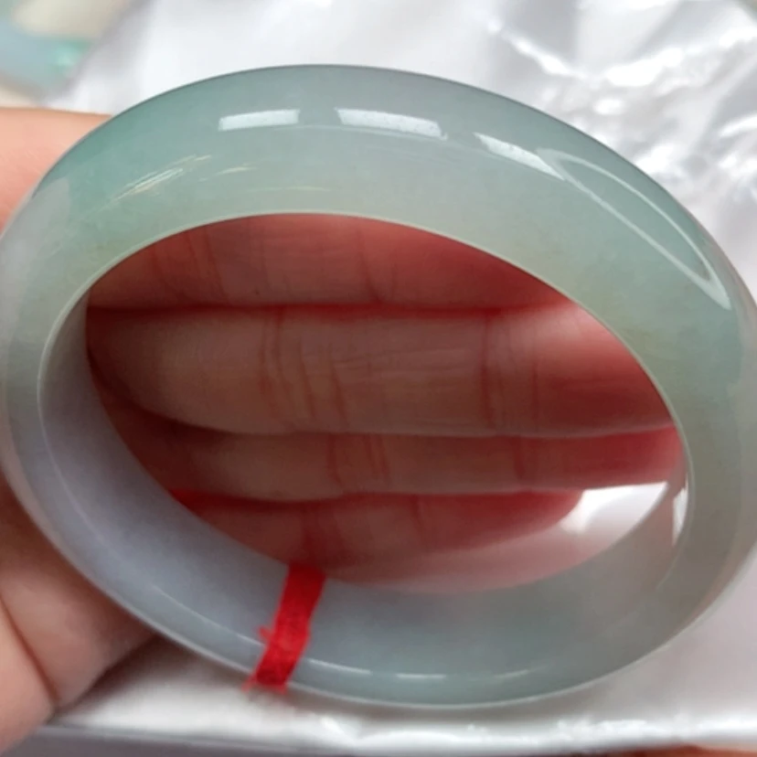 【闪购商品】翡翠手镯未镶嵌冰胶晴色手镯5758圈21号