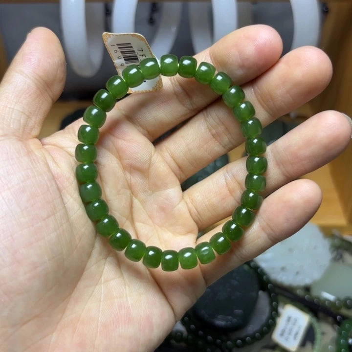 手链未镶嵌和田玉碧玉手串