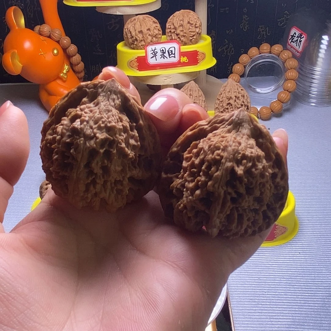 把件文玩核桃015三角桩滿天星44尺全品