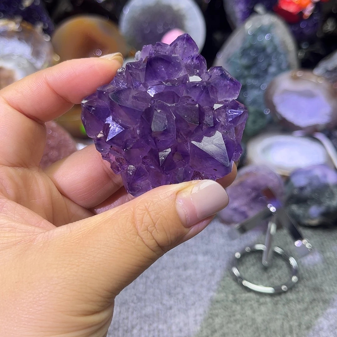 未镶嵌紫晶摆件水晶