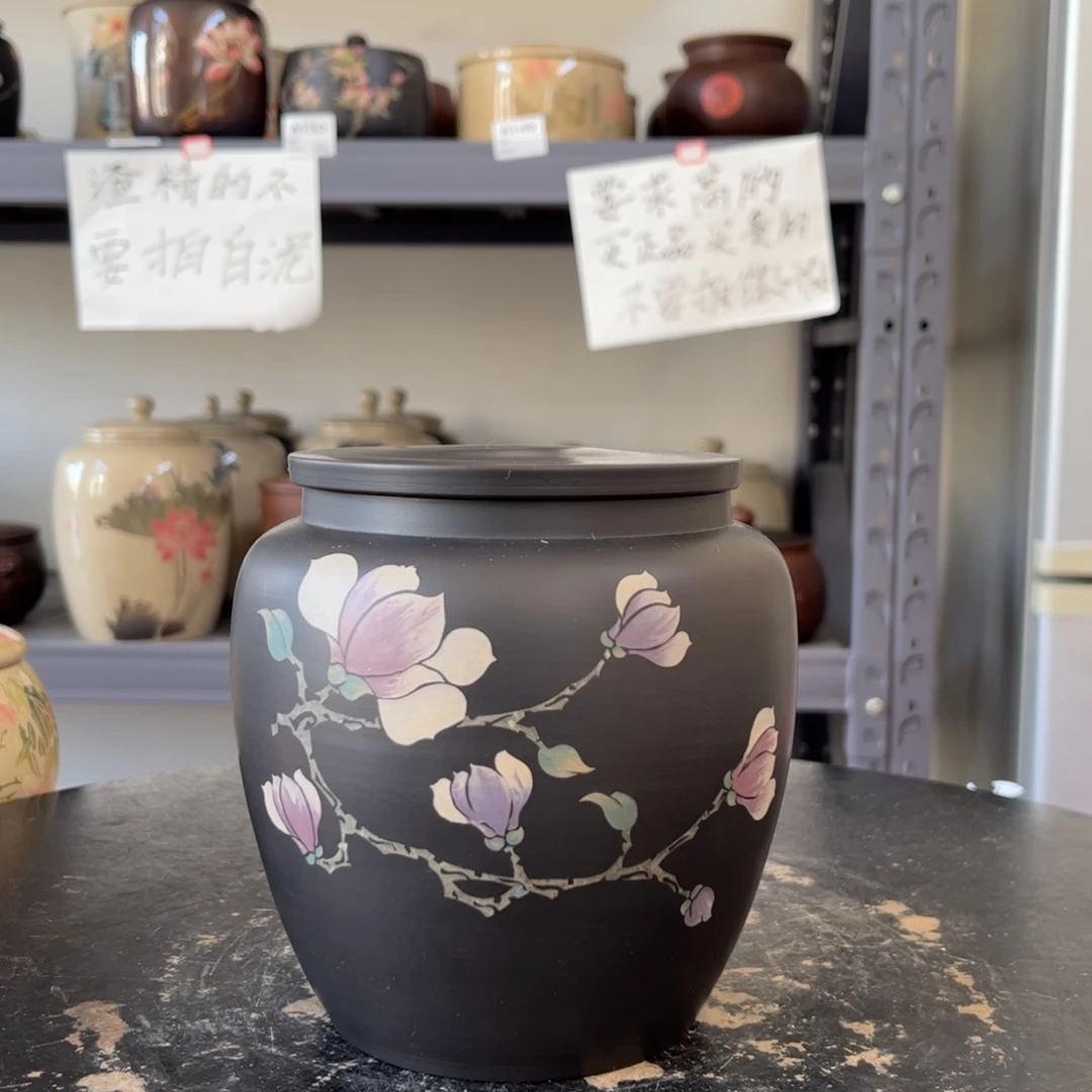 红泥哑光存茶罐醒茶罐