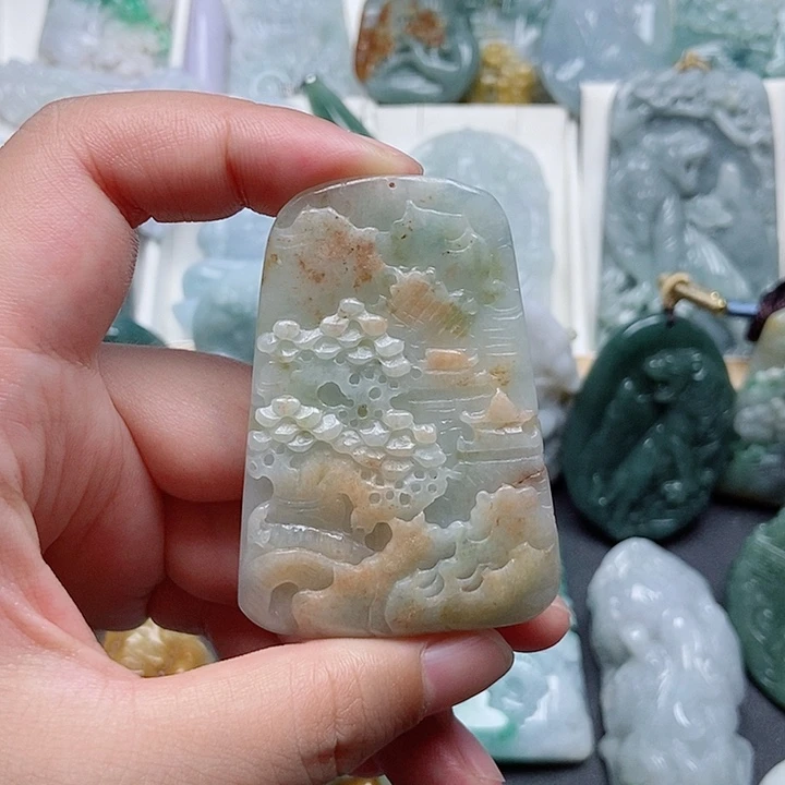 翡翠未镶嵌吊坠(不含链)翡翠