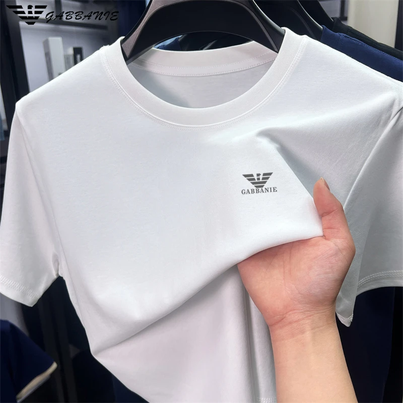 专柜正品夏季时尚休闲男士短袖T恤圆领百搭运动宽松男装纯棉半袖