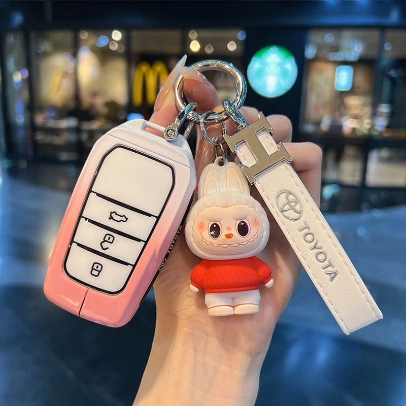 适用丰田凯美瑞钥匙套新款款亚洲龙威兰达霸道扣卡罗拉锐放荣放壳