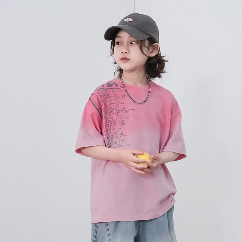 【2025夏款上新】男童短袖儿童洋气宽松夏季薄款半袖T恤中大童韩版