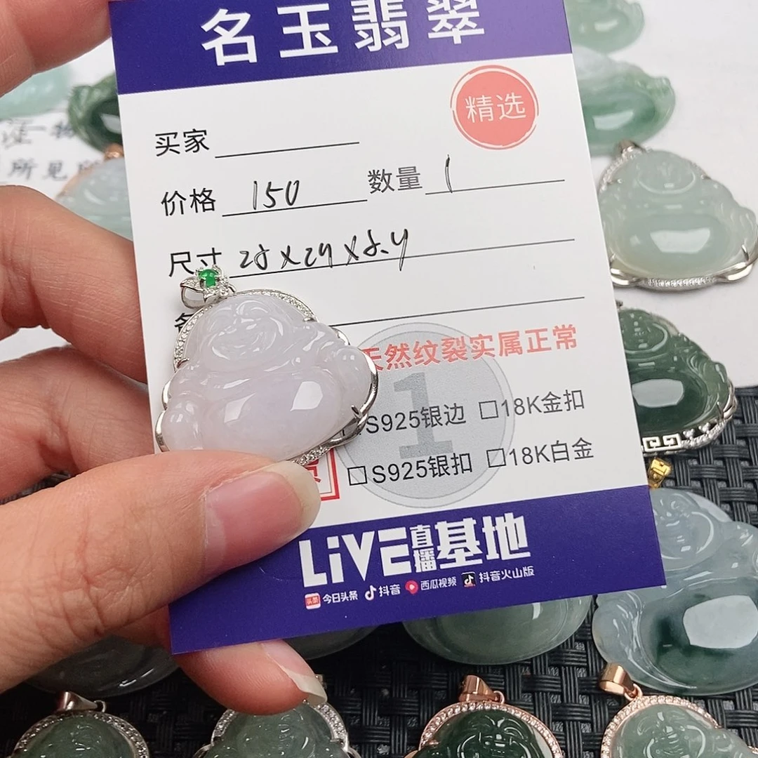 翡翠银S925镶嵌颈饰