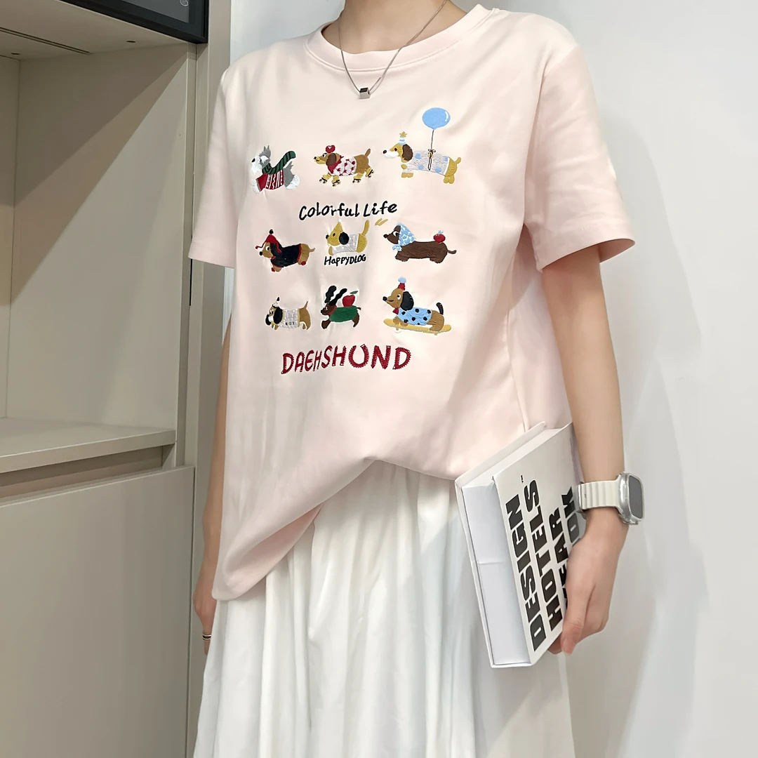 九条恶犬 狗生九子各有不同 宽松显瘦T恤ZB156